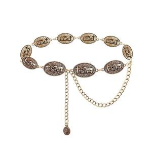 8396 Cowgirl Belts For Women Western Cowboy Rodeo Horse Concho Chain Belt